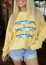 Load image into Gallery viewer, Sardines Washed Yellow Terry Sweatshirt
