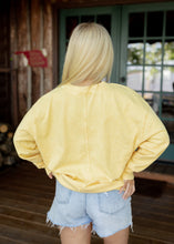 Load image into Gallery viewer, Sardines Washed Yellow Terry Sweatshirt
