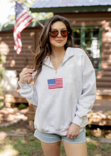 Load image into Gallery viewer, American Flag Quarter Zip Pullover
