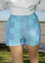 Load image into Gallery viewer, Blue Mix Checkered Boxer Shorts
