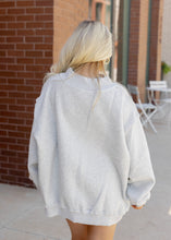 Load image into Gallery viewer, "Faith" Polka Dot Embroidered Mockneck - Heather Grey
