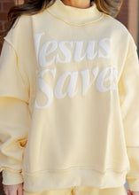 Load image into Gallery viewer, "Jesus Saves" Mockneck - Butter Yellow
