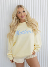 Load image into Gallery viewer, Butter Yellow "Mother" Mockneck Sweatshirt

