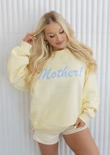 Load image into Gallery viewer, Butter Yellow "Mother" Mockneck Sweatshirt

