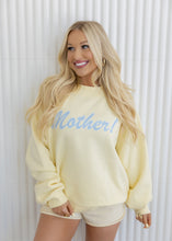 Load image into Gallery viewer, Butter Yellow "Mother" Mockneck Sweatshirt

