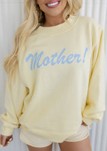 Load image into Gallery viewer, Butter Yellow "Mother" Mockneck Sweatshirt
