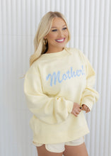 Load image into Gallery viewer, Butter Yellow "Mother" Mockneck Sweatshirt
