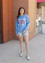Load image into Gallery viewer, Americana 1776 Vintage Blue Sweatshirt
