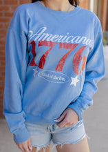 Load image into Gallery viewer, Americana 1776 Vintage Blue Sweatshirt
