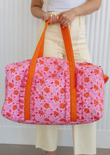 Load image into Gallery viewer, Poppin' Petals Quilted Weekender Duffle
