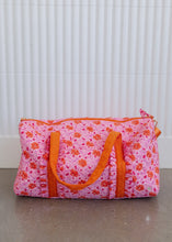 Load image into Gallery viewer, Poppin' Petals Quilted Weekender Duffle
