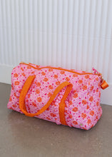 Load image into Gallery viewer, Poppin' Petals Quilted Weekender Duffle
