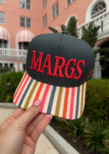 Load image into Gallery viewer, "MARGS" Striped Trucker Hat
