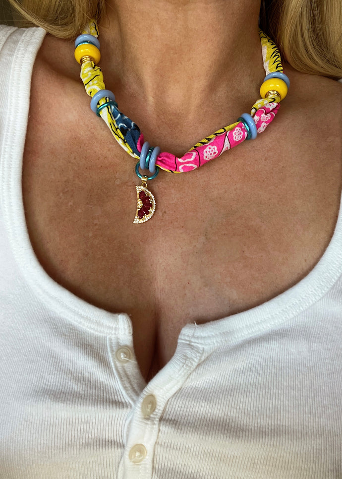 Neon Bandana Scarf Necklace