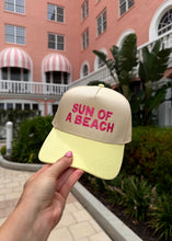 Load image into Gallery viewer, "Sun Of A Beach" Yellow Trucker Hat
