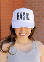 Load image into Gallery viewer, Basic DTF Printed White Trucker Hat
