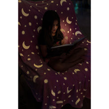 Load image into Gallery viewer, Ready to Ship | Pink Glow in the Dark Plush Flannel Blanket
