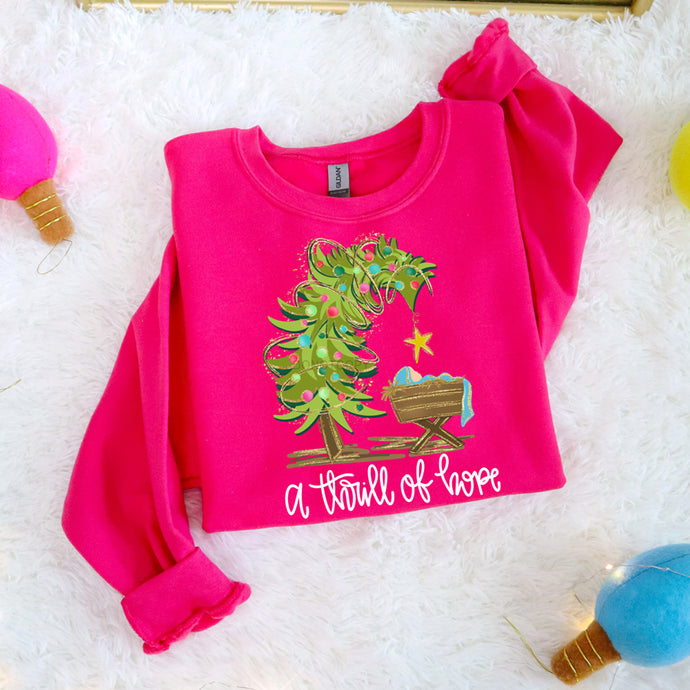 Thrill of Hope Heliconia Pink Sweatshirt