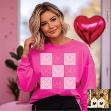 Load image into Gallery viewer, Bows and Hearts Checkered
