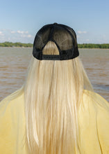 Load image into Gallery viewer, Drink on a Boat DTF Printed Black Trucker Hat
