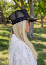 Load image into Gallery viewer, Boat Captain DTF Printed Black Trucker Hat
