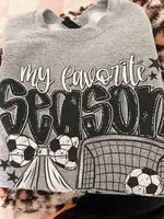 Load image into Gallery viewer, MY FAVORITE SEASON SOCCER- Unisex Graphic Sweatshirt/Tee
