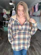 Load image into Gallery viewer, RTS: The Sherese Fleece Hood Flannel Pullover
