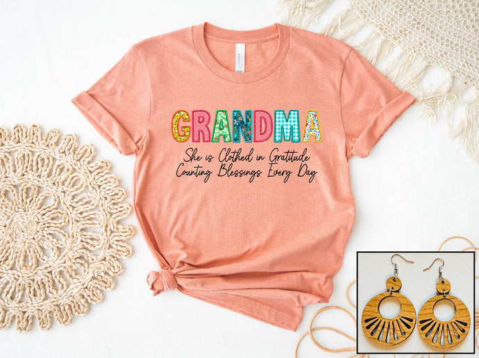 Grandma- Floral Stitch