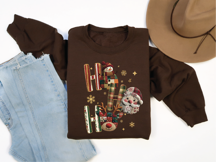 HO HO HO ON CHOCOLATE BROWN