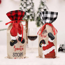 Load image into Gallery viewer, Ready to Ship | Santa Stops Here Wine Bottle Cover
