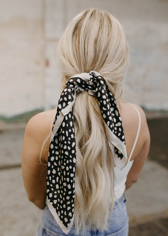 Silky Leopard Hair Tie Bandana