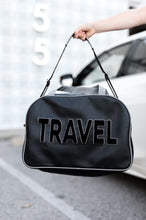 Load image into Gallery viewer, Black &amp; Grey Chenille Travel Duffel Bag
