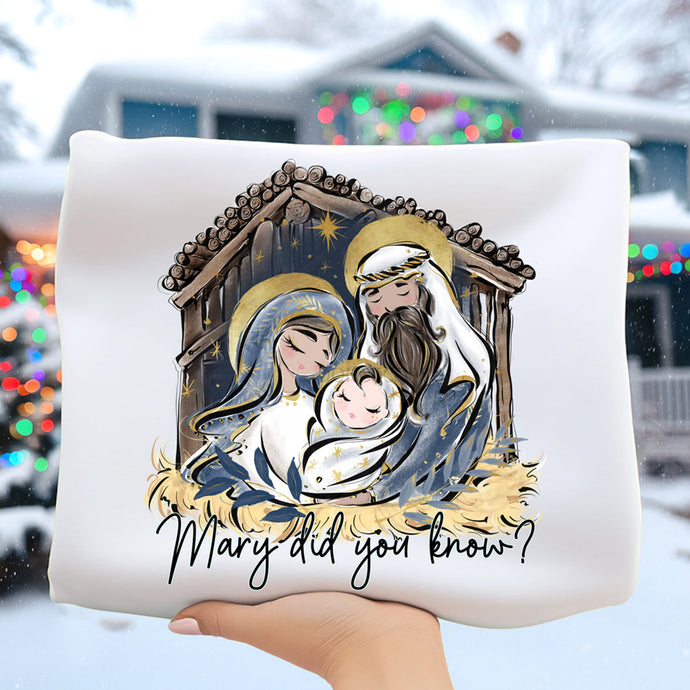Mary Did You Know Nativity White Tee
