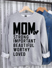 Load image into Gallery viewer, Mom Strong Important Athletic Grey
