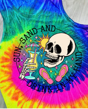Load image into Gallery viewer, Sun, Sand, Drink in my Hand- Tank
