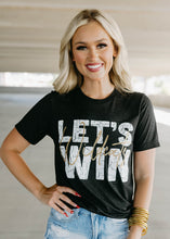 Load image into Gallery viewer, Let&#39;s Win Wildcats Glitter Vintage Black Tee
