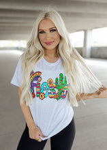 Load image into Gallery viewer, Colorful Fiesta Serape Heather White Tee
