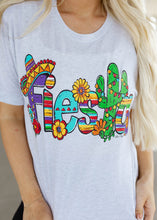 Load image into Gallery viewer, Colorful Fiesta Serape Heather White Tee
