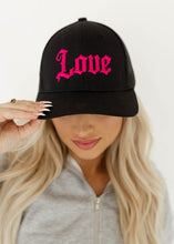 Load image into Gallery viewer, Pink Tattoo Love Black Cap
