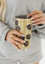 Load image into Gallery viewer, Leopard Glitter Sparkle Stainless Tumbler Cup - 20 Oz
