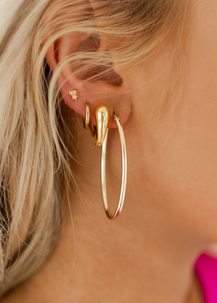 Oval Gold Smooth Hoops