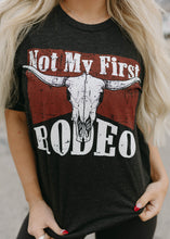Load image into Gallery viewer, Not My First Rodeo Vintage Black Tee
