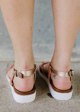 Load image into Gallery viewer, Not Rated Sela Blush Tan Braided Sandals
