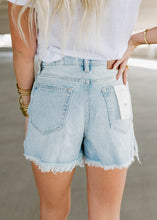 Load image into Gallery viewer, Sofie Asymmetrical Denim Mom Shorts
