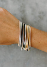 Load image into Gallery viewer, Dia Stainless Steel Spring Bangle Bracelets - ALL Mixed Metals Set
