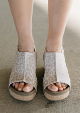 Load image into Gallery viewer, Corky&#39;s Carley Tan Leopard Stud Cork Wedge
