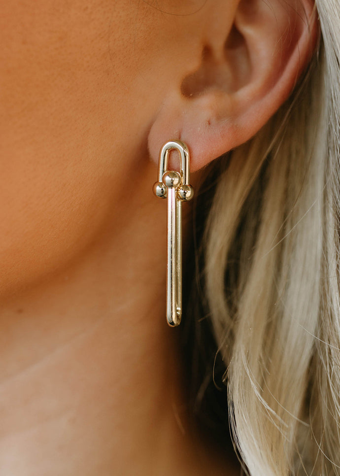 Violet Gold Pin Earring