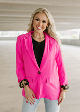 Load image into Gallery viewer, Legally Blonde Hot Pink &amp; Leopard Blazer
