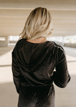 Load image into Gallery viewer, Relax Black Velvet Jogger Set
