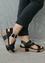 Load image into Gallery viewer, Very Volatile Biloxi Black Strappy Wedge
